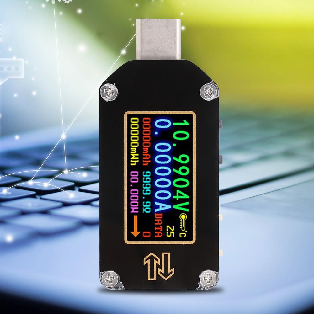 Цифровой ЖК-дисплей Type C USB-тестер Вольтметр Амперметр Измеритель мощности Мультиметр(TC66 )