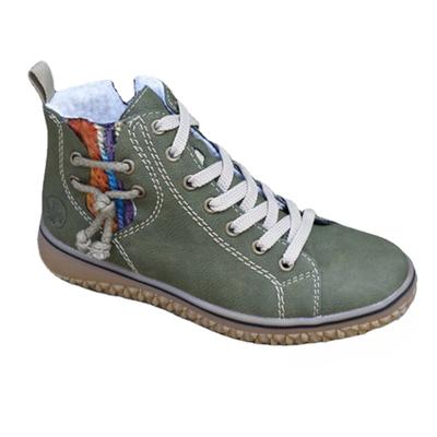 2024 модные новые женские ботинки, короткие сапоги на плоском каблуке со шнуровкой и молнией, женские теплые хлопковые сапоги