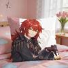 Diluc Cute Genshin Impact Cushion Cover Square Short Plush Pillow Case Living Room Sofa Home Decor Funda X