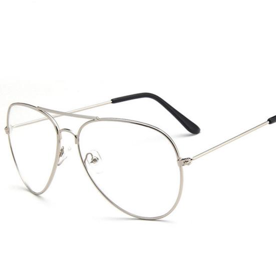 Unisex Retro Big Round Metal Frame Clear Lens Glasses Eyeglasses Spectacles