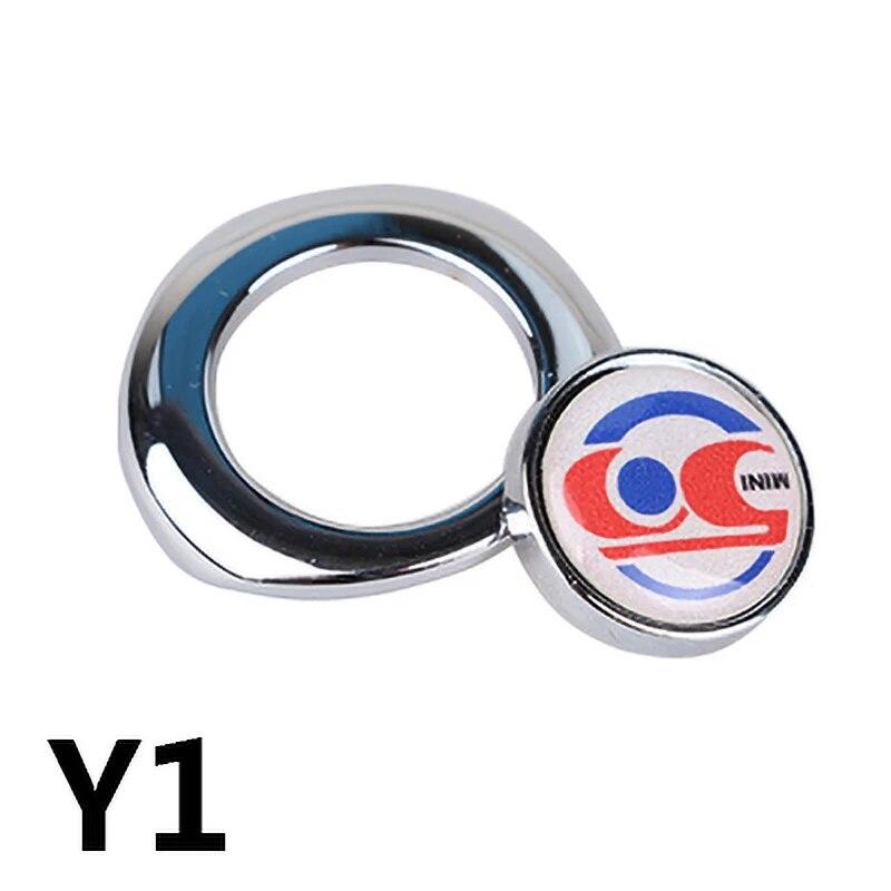 Одна кнопка «Пуск», декоративная наклейка для автомобиля, серебристый и черный металлический материал, эпоксидная смола, узор для MINI COOPER R55 R56 R60 R61