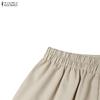 ZANZEA Женские повседневные свободные летние юбки с эластичной резинкой на талии