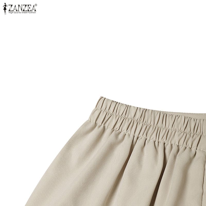 ZANZEA Женские повседневные свободные летние юбки с эластичной резинкой на талии