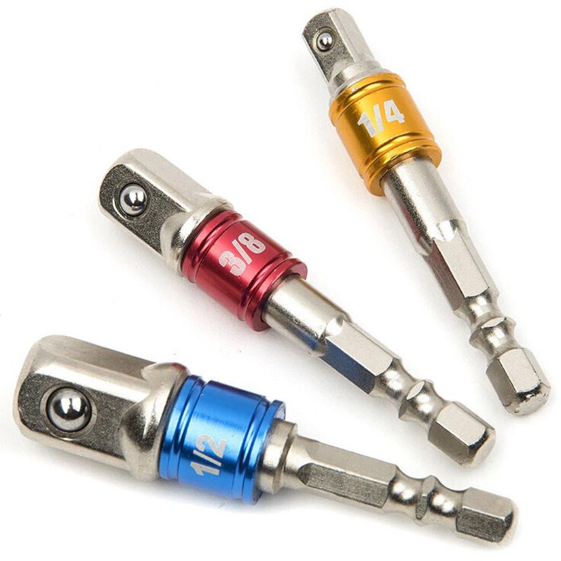 3 шт. квадратная гайковерт дрель ударная головка удлинитель адаптер торцевой ключ адаптер мощность ручной инструмент розетки адаптер