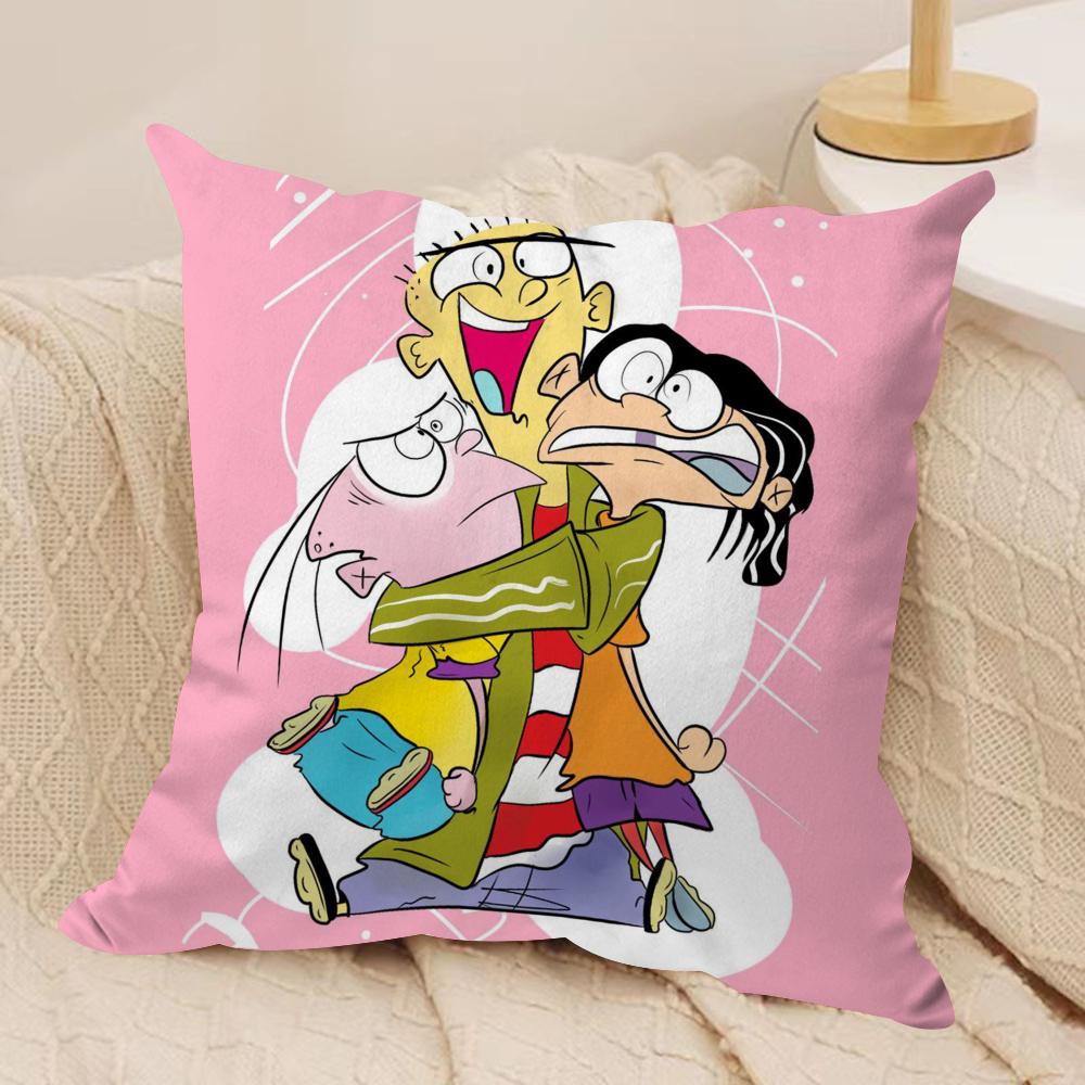 Чехол на подушку Ed, Edd n Eddy, шелковистый короткий плюш, двусторонний печатный наволочка для дивана, для всех сезонов, декор для дома, подарок