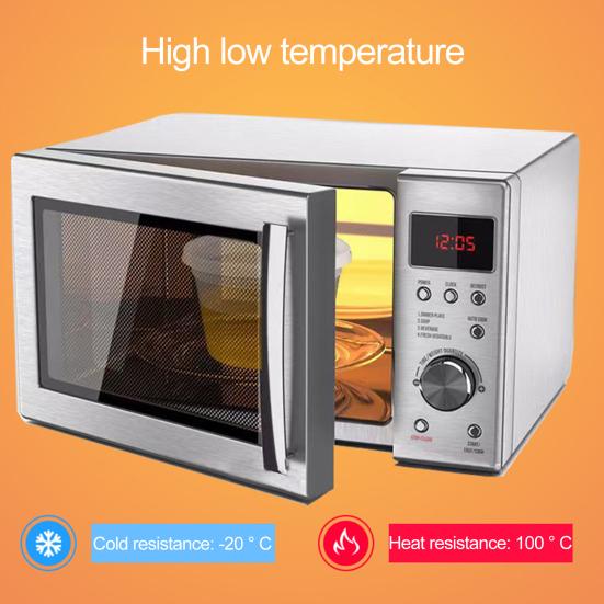 20 шт. коробка для хранения продуктов с герметичной крышкой, круглая прозрачная пищевая морозильная камера, не содержащая бисфенола-А, микроволновая печь, безопасная для приготовления еды, гастроном, контейнер для упаковки пищевых продуктов на вынос