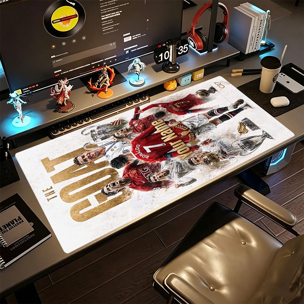 Cristiano Ronaldo (41) Customize Text Mouse Pad Gaming Laptop Mouse Pad Desktop Mouse Pad Non-Slip Rubber Base