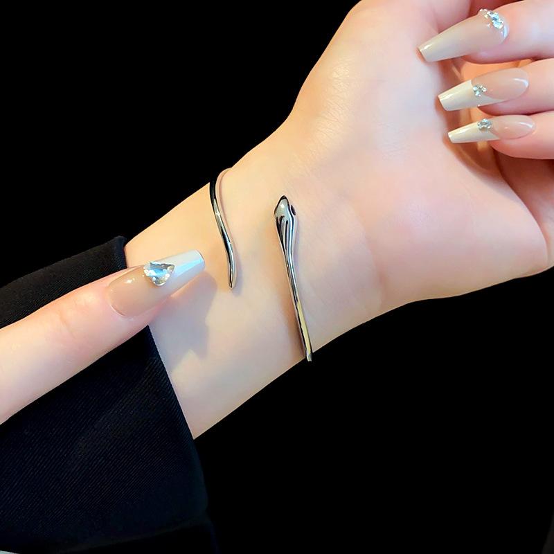 BLINGBAY женский браслет змея открытый браслет индивидуальный браслет простой дизайн новая мода универсальный браслет девушка вечерние рождественские украшения подарок