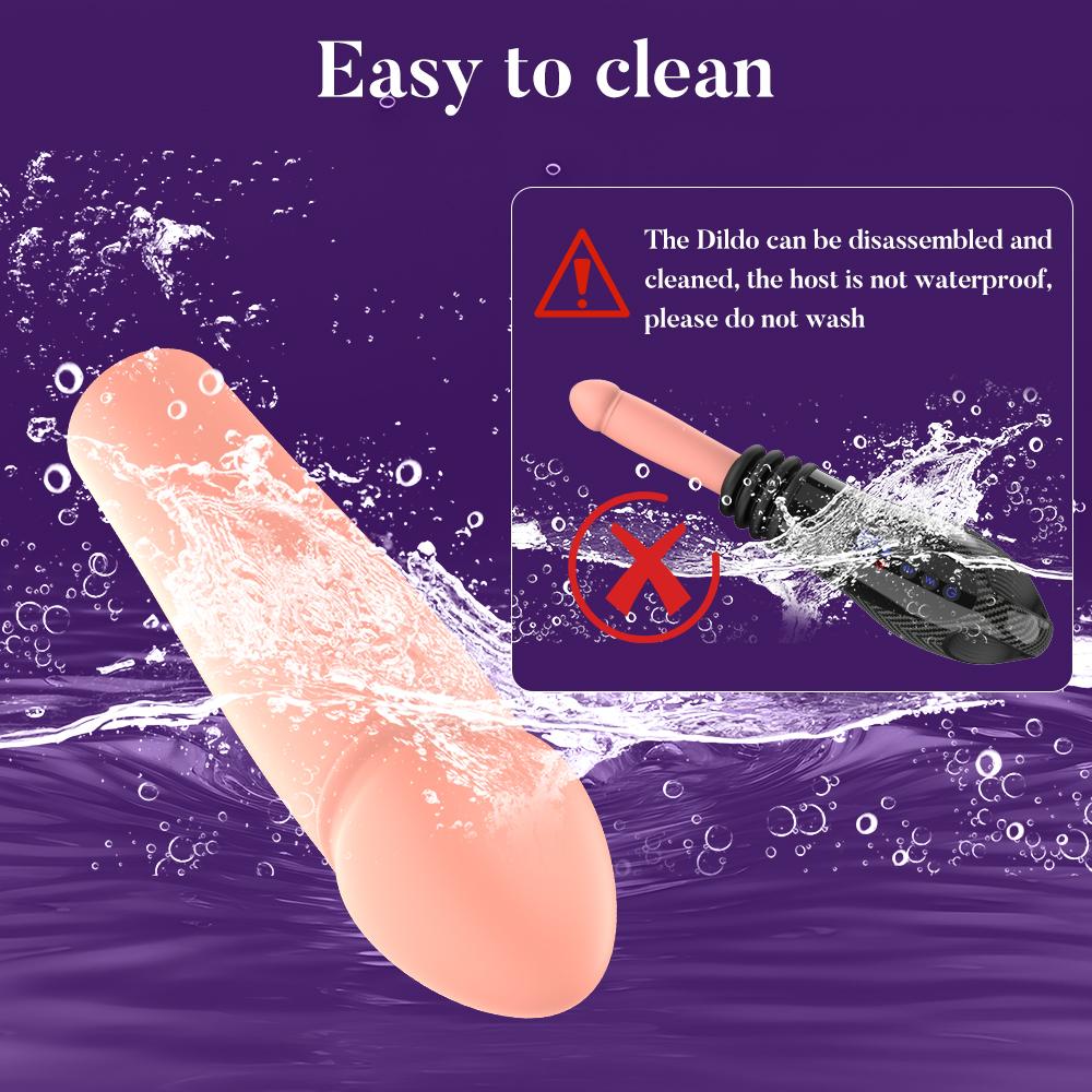 Телескопический вибратор-дилдо Мини секс-машина для большинства дилдо на присосках Автоматический пистолет для толкания Флирт 3P Секс-игрушка для женщин