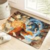 Bath Mat 1pc, Spider for Man Multiverse, MARVEL Flannel Rectangular Mat, Bathroom Non-slip Entrance Mat, Fun Door Decoration M