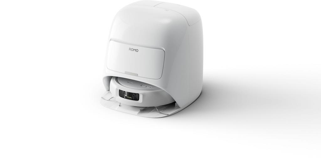 DJI ROMO S - Robot Aspirateur Laveur avec Station - 25 000 Pa - Détection de Niveau Drone - 200 Jours sans Maintenance