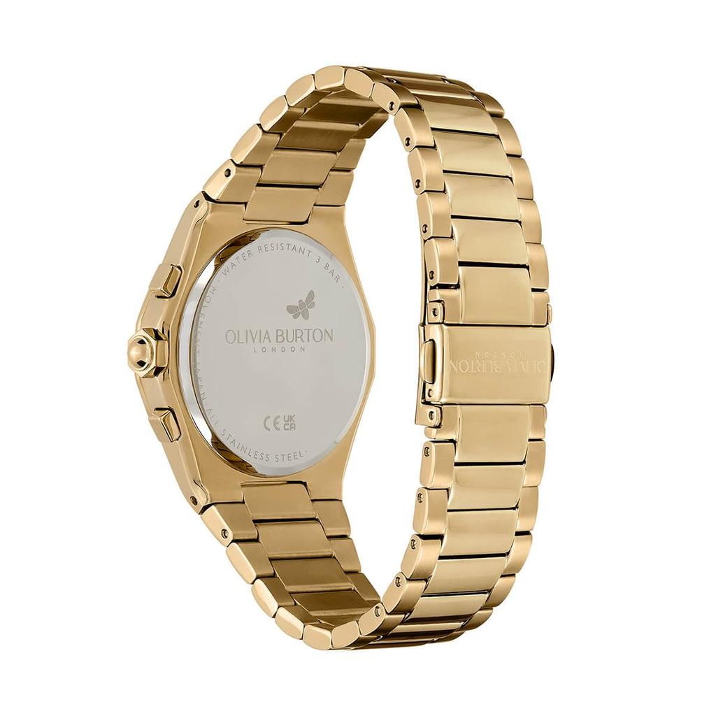 Авторизованный дистрибьютор Olivia Burton Watch Ladies ob24000103 Sports Luxe 38mm Hexa Multifunction Champagne Gold Bracelet Watch [OLIVIA BURTON] &