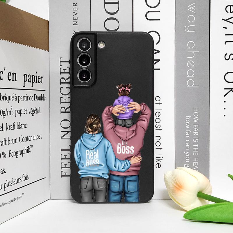 Чехол для телефона Super Mom and Super Dad Baby Family для Samsung Galaxy A15 A35 A55 A16 A54 A53 A52 A71 5G Мягкие чехлы Мальчик Девочка Fundas