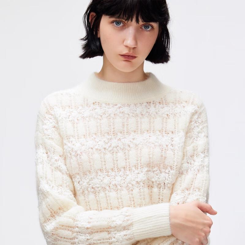 ONLY Women's Relaxed Drop-Shoulder Cutout Knit Sweater