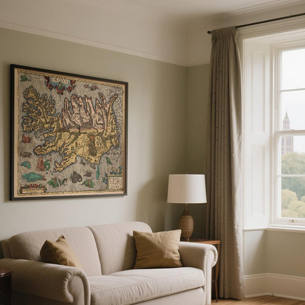 Настенное искусство в античном стиле, холст с винтажной картой, декор для стен, кабинет, географический, инструменты для туризма/образования, декор для комнаты