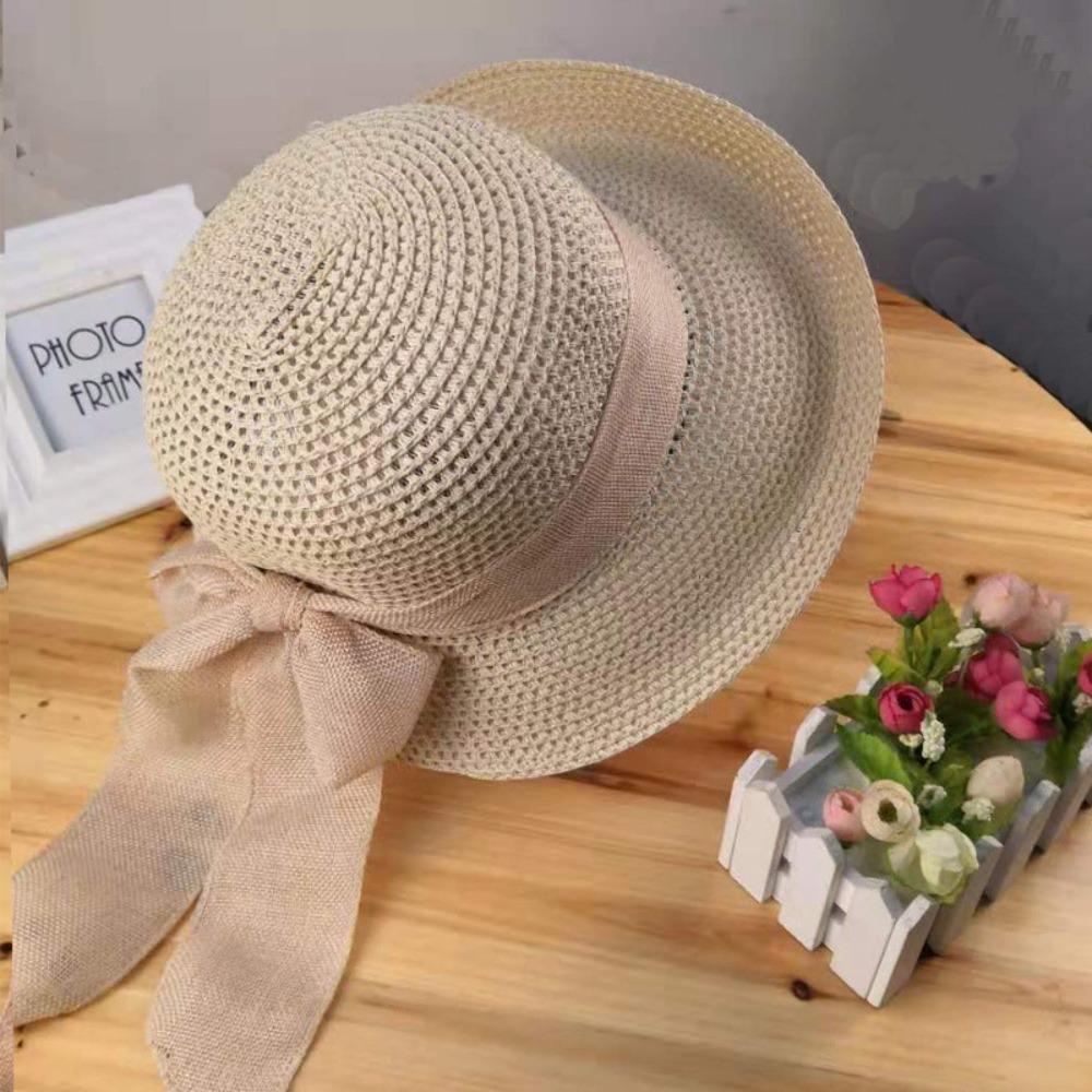 New Travel Foldable Female Vacation UV Protection Visor Straw Hat Beach Outing Sun Hat Summer Hat