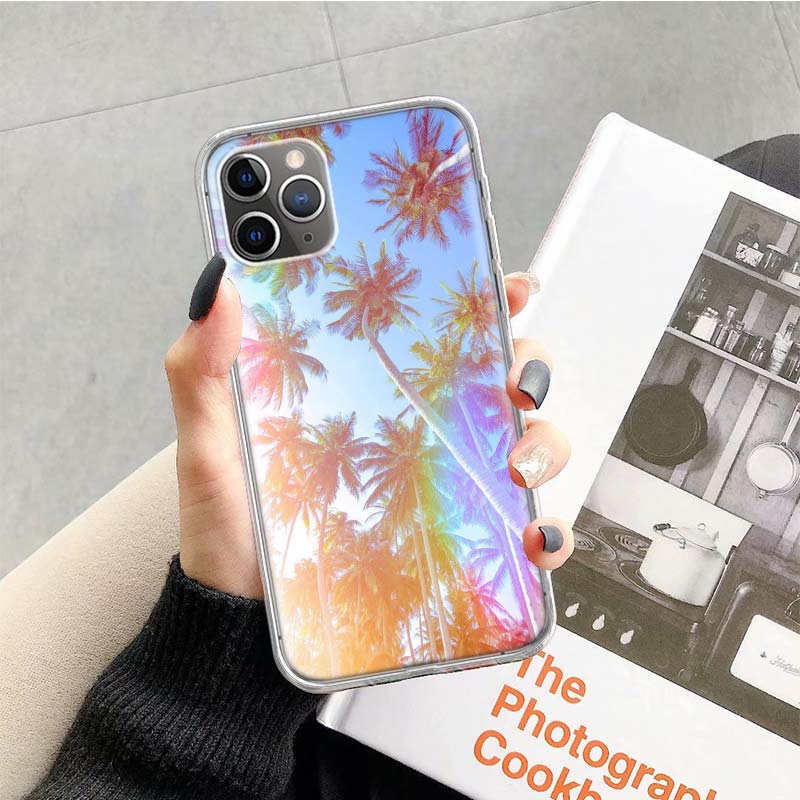 Green Venice Aloha Palms Printed Trees Phone Case For Apple iPhone 17 Air 16 15 Plus 14 + 13 Mini 12 11 Pro Max 7 8 SE 16Max Sof