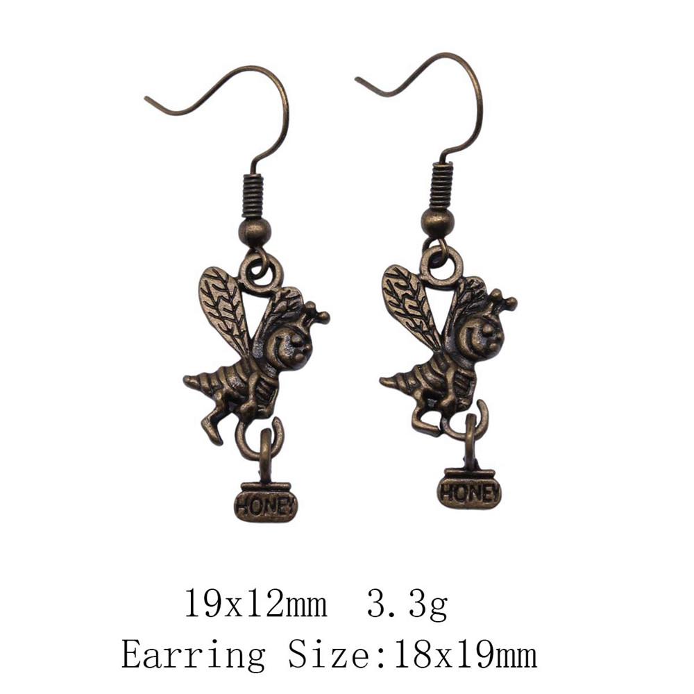 Подарки для женщин Серьги-клипсы в виде пчелиных сот, серьги-подвески и висячие серьги, женская одежда, милые серьги