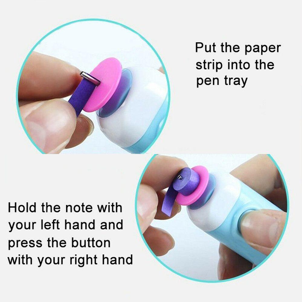 Цвет Детская игрушка Сделай сам Практическое ремесло Инструмент для завивки и намотки Прозрачная электрическая ручка для квиллинга Бумажный квиллинг