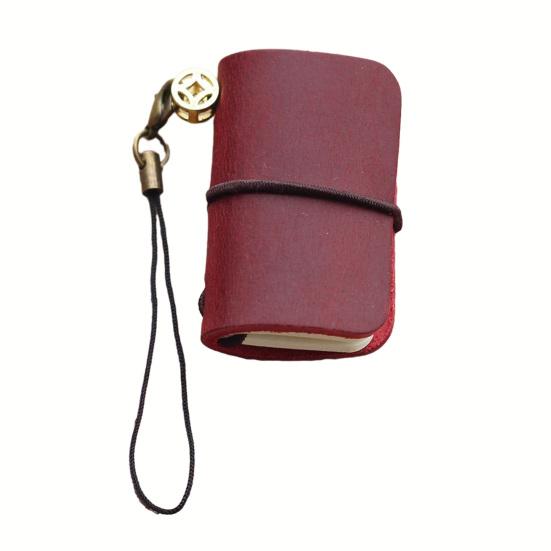 Винтажный милый мини-блокнот с обложкой из искусственной кожи и ремешком, сменный, крошечный дорожный журнал, маленький карманный дневник с книжным блоком для путешествий, для записей