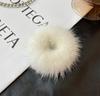 Корейская минималистичная петля для волос из меха норки, милый интернет-красный плюшевый шарик, высококачественная веревка для волос, головные уборы, кожаный ремешок, аксессуары для волос для женщин