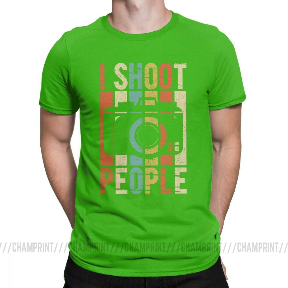 Мужская винтажная футболка с принтом 'Shoot People Photographer' Новинка 100% хлопок Футболка с коротким рукавом T