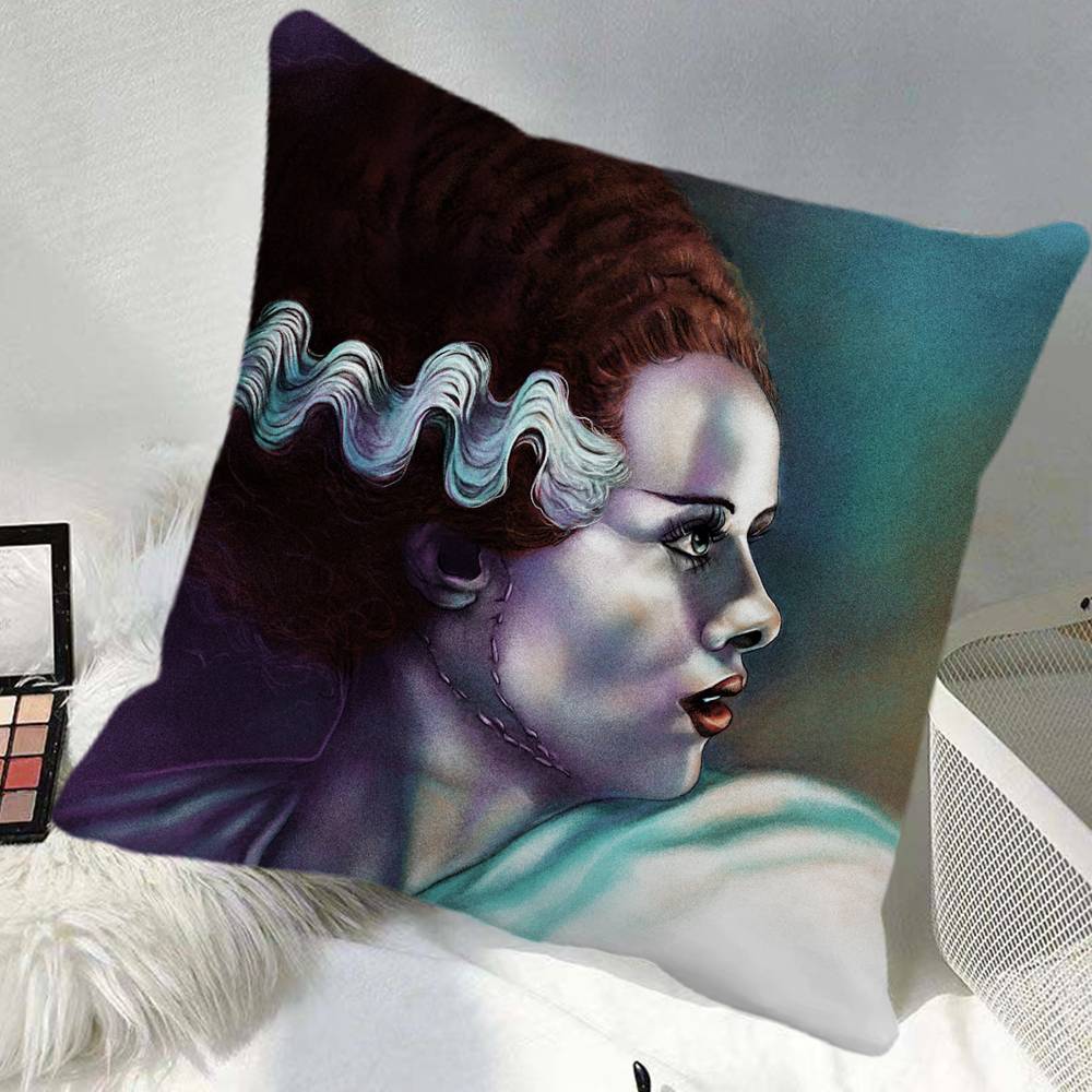 Frankenstein Movie Pillow Case Square Pillow Bedroom Sofa Leisure Comfort Cushion Car Home Decoration