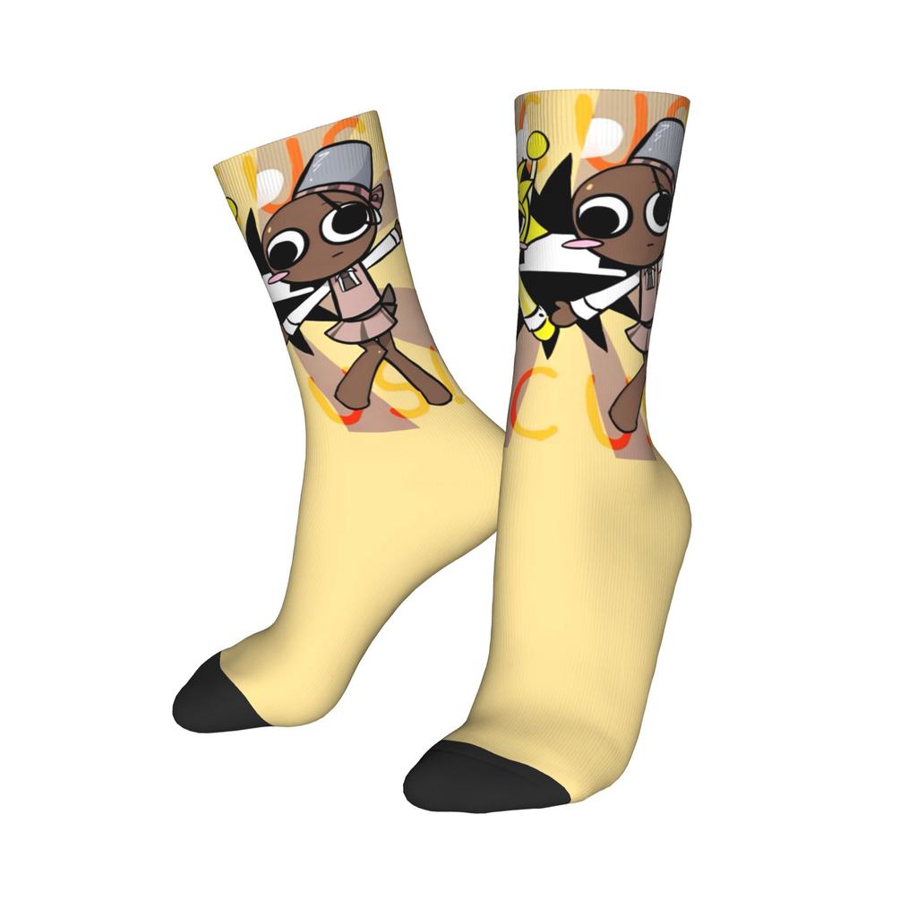 Носки Sprunki Incredibox для женщин и мужчин, дышащие, мягкие, длинные, впитывающие пот