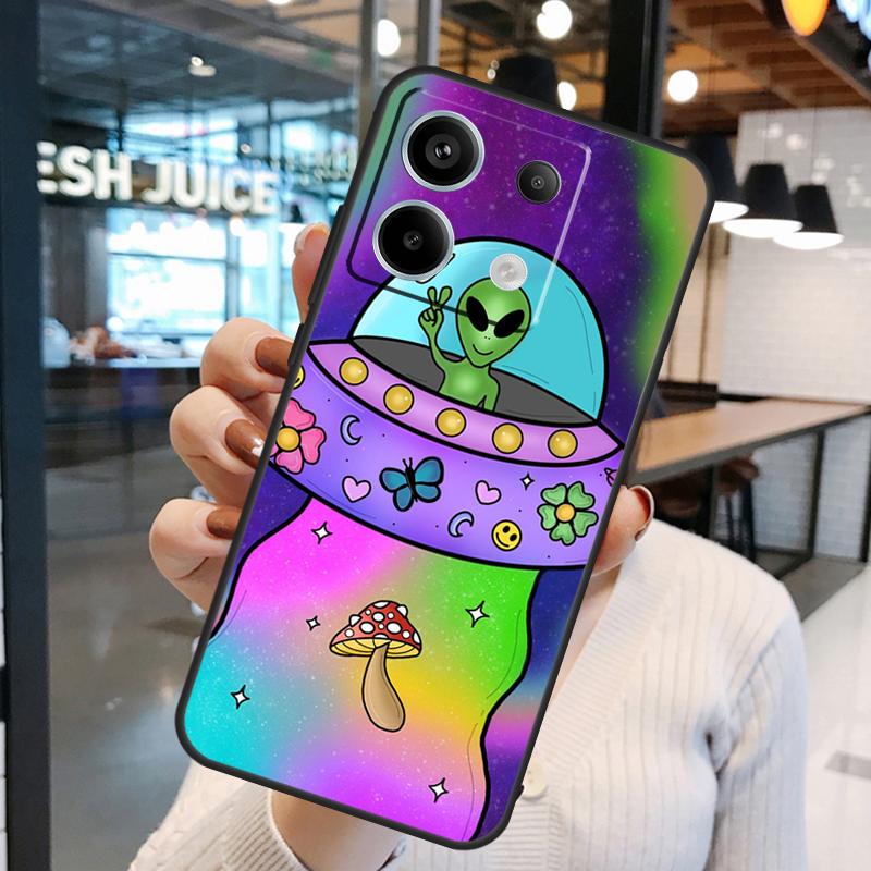 Эстетичный мультяшный космический пришелец Чехол для Xiaomi Redmi Note 14 Pro 10 11 12 13 15 Pro Plus Redmi 15C 14C 10C 12C 13C 15