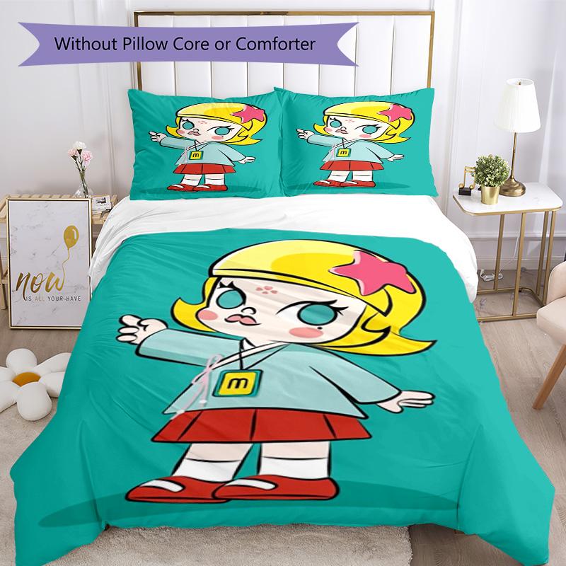 Pop Mart Duvet Cover Set Design for Bedrooms Machine Washable Christmas Gift