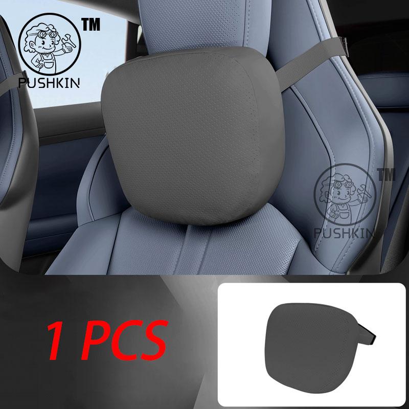 For Xiaomi YU7 2025 PU Leather Neck Pillow Memory Foam Pillows Waist & backrest Car Accessories