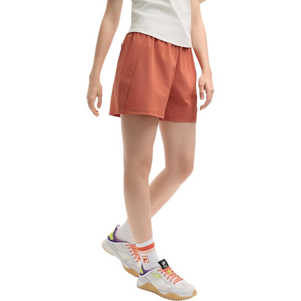 FILA x XIAOHULI,LIANMINGKUAN SS25 Casual Shorts Women's Fine Russet Red F11W529801F-RD