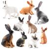 Simulated Wild Animal Model Rabbit Solid Plastic Toy Boutique Animal Cake Ornament Doll