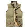Large Size Winter Warm Casual Outwear Sleeveless Jacket Male Waistcoat Multi Many Pocket Vest