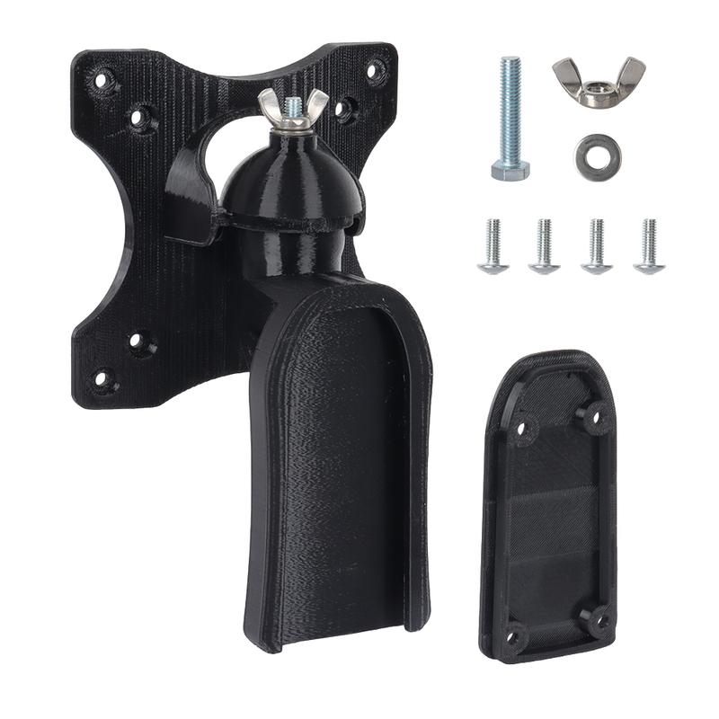 Durable Pivoting Black TV Bracket & Wall Mount Kit With Fixing Screws For Caravan Motorhome Campervan Boat