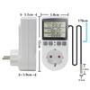Digital Temperature Controller Socket EU Plug Thermostatic Switch Temperature Controller with Sensors Probe Heating Cooling