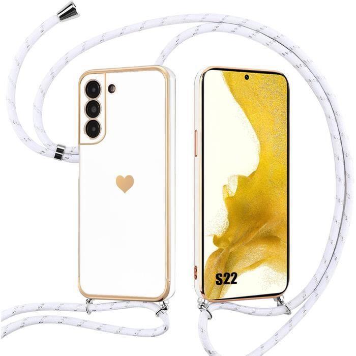 Soft Protective Case for Samsung Galaxy S22 - BOOLING - Heart Pattern - White