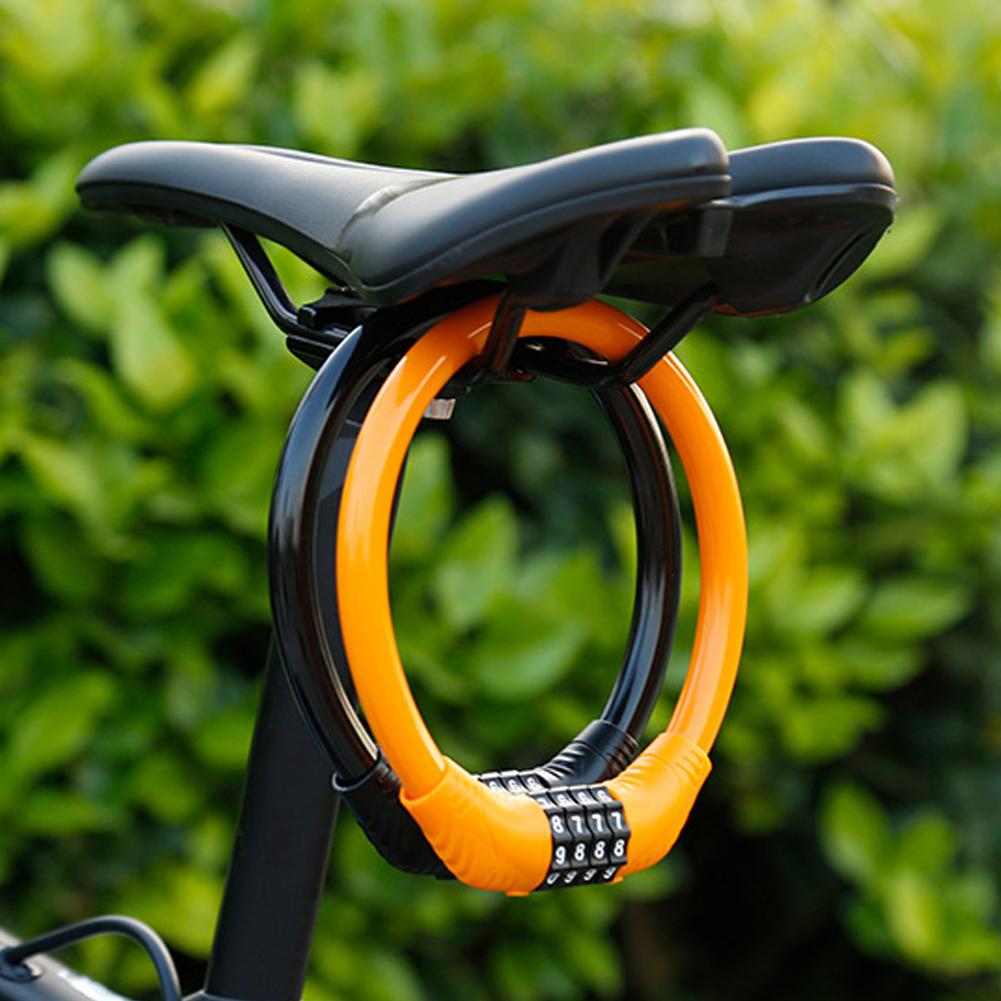 Bike Accessories Bicycle Bike Lock Anti-theft Password MTB Road Bike Security Cable Locker Portable Combination Code Padlock