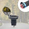 Bicycle Handlebar Rearview Mirror with Reflective Light - Folding Safety Mirror for Road Bikes