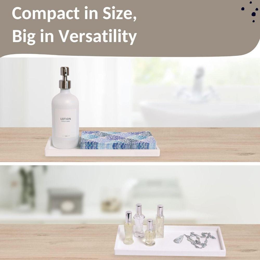 Гибкий поднос для туалетного столика в ванной, силиконовая тарелка для хранения у раковины, гладкий поднос для дозатора мыла, украшения