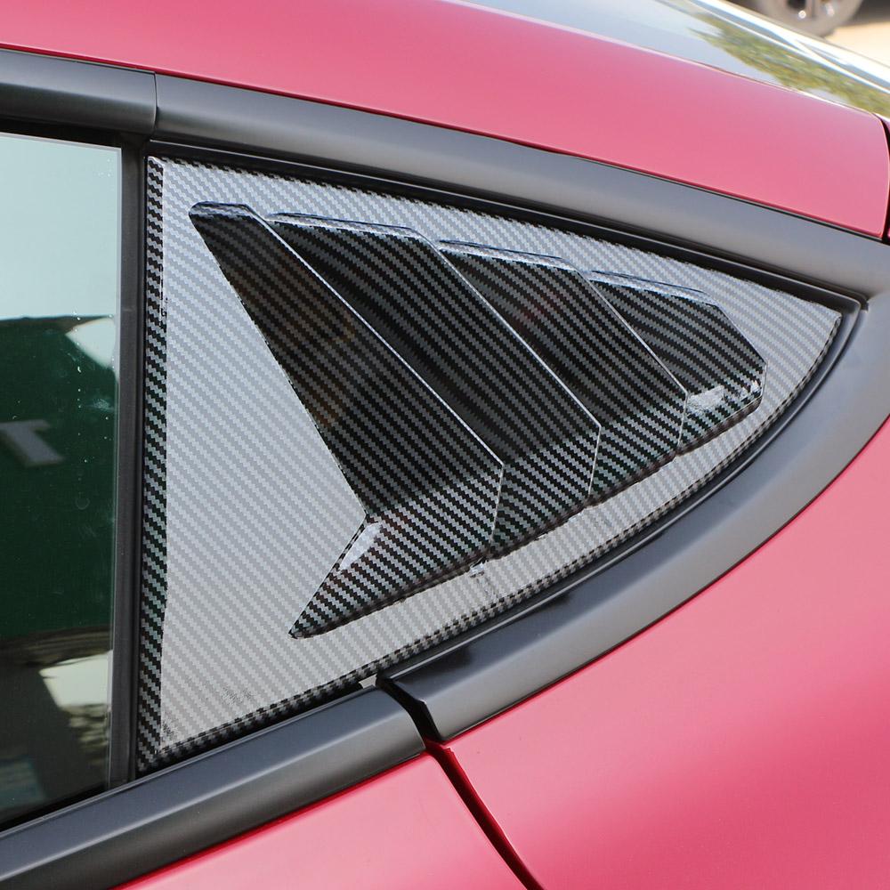 2Pcs ABS Car Rear Window Shutters Blinds Window Shade Trim Sticker for Tesla Model 3 Model3 2016 - 2025 Styling Accessories