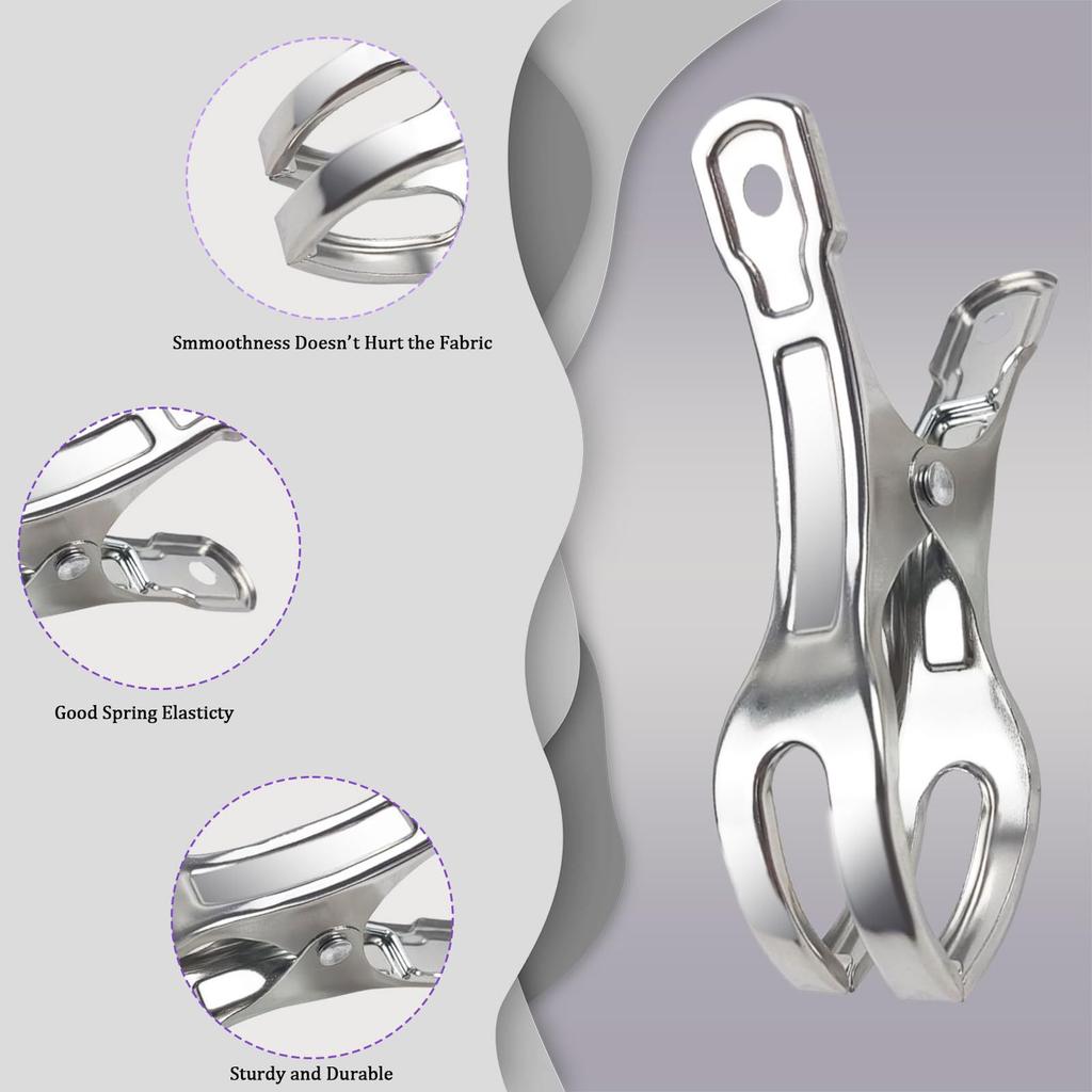 Упаковка из 30 больших зажимов из нержавеющей стали для покрытия бассейна, зажим для защиты от сильного ветра для плавательных бассейнов и использования на открытом воздухе