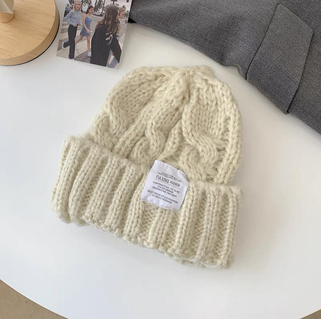 Осенне-зимняя плюшевая шапка-медведь, женская новая вязаная шапка с большой окружностью головы, меховая подкладка, утолщенная теплая защитная шапка для ушей