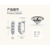 Silvere Glam Модные и популярные серьги из муассанита для женщин, милый и стильный стиль, высококачественные серебряные серьги и клипсы в форме буквы U