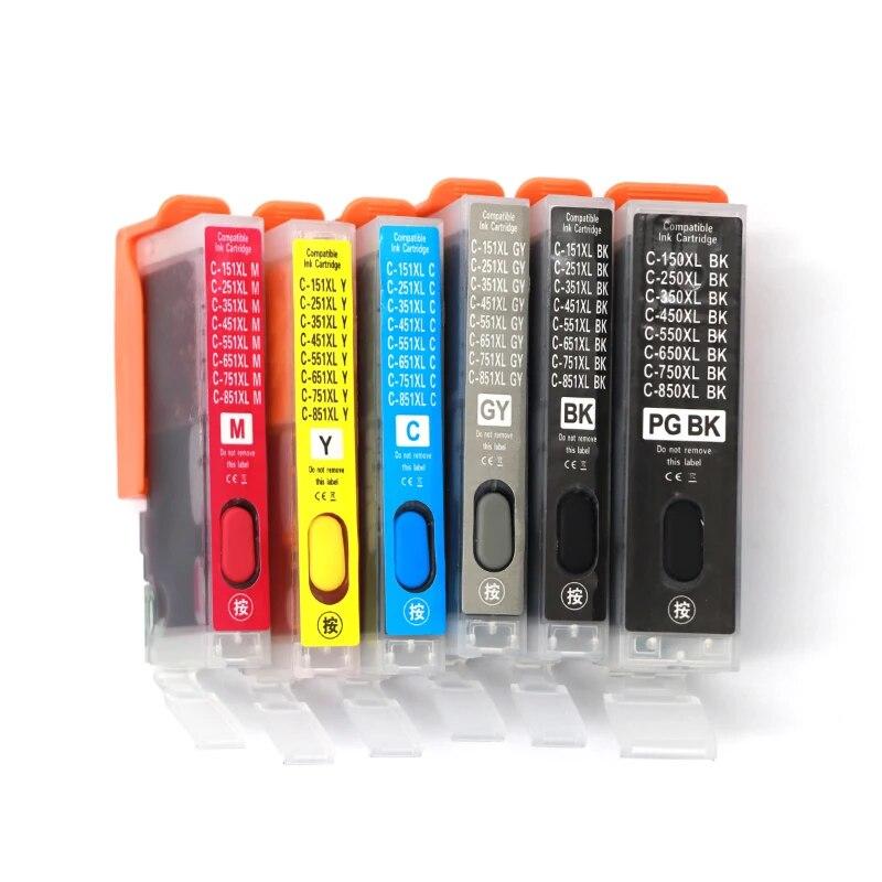 PGI-650 CLI651 Universal Fill Ink Cartridges For Canon MG5400 6460 7160 7560 5460 5560 6360 6660 MX726 926 IX7260 IP8760 Printer