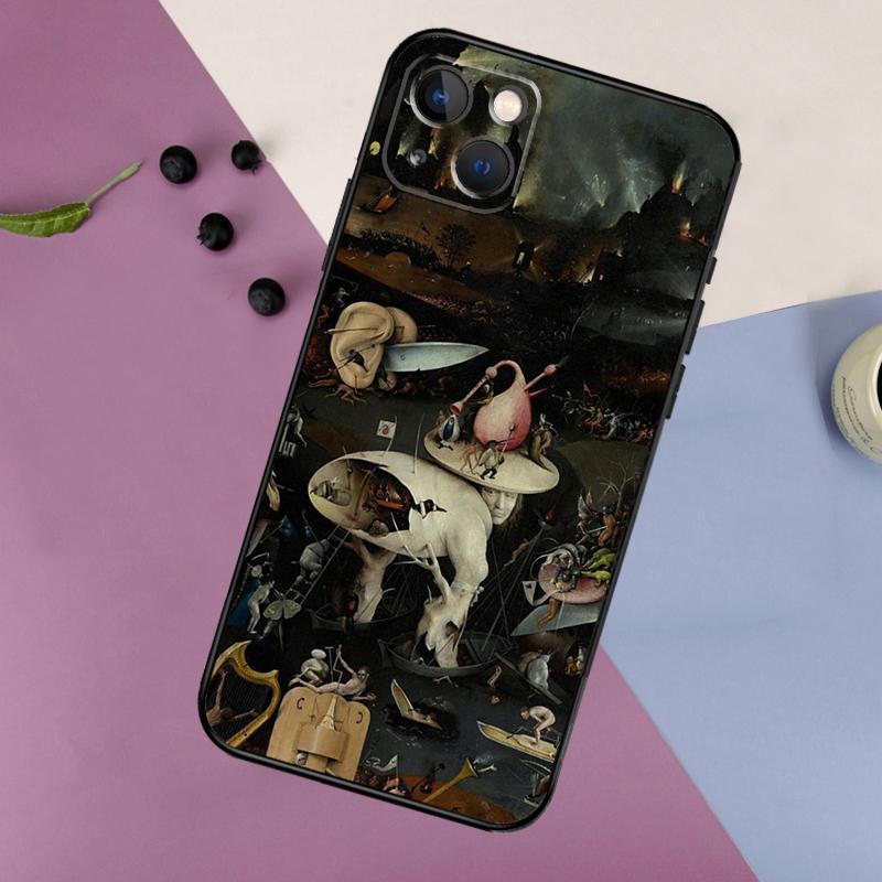 Hieronymus Bosch Art Painting Silicone Case For iPhone 17 15 14 12 11 13 Pro Max 16 Plus 12 13 Mini 16e 17 Air Back Cover