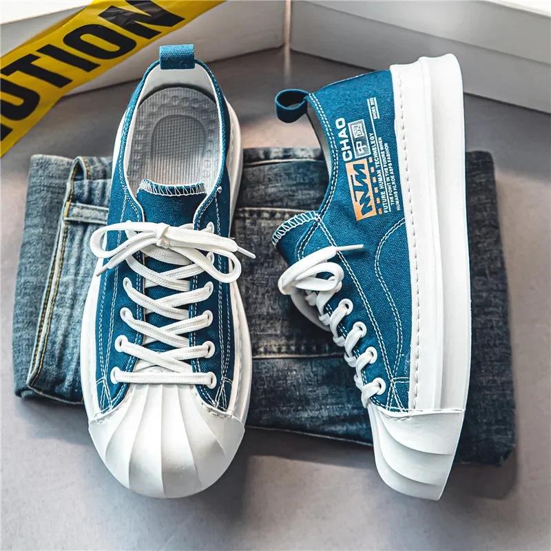 Модная обувь для скейтбординга, мужские вулканизированные кроссовки, повседневная модная обувь, мужские мягкие кроссовки Zapatillas Hombre Shell Head Canvas, спортивная повседневная обувь для скейтбординга