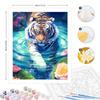 Рамка для рисования по номерам для взрослых, наборы тигров, животных, плавательный рисунок, раскраска по номерам для домашнего декора 40x50