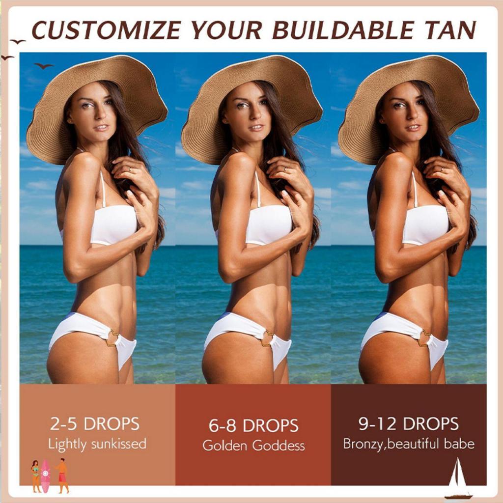 Капли для автозагара TRSTAY подходят для лица и всего тела, автоматический загар без солнечного света