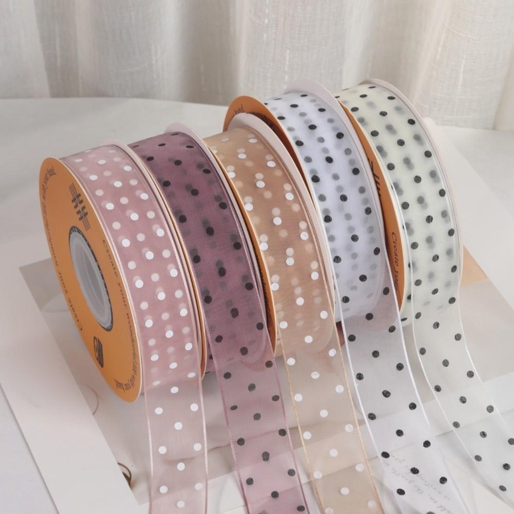 Polka Dots Print Polka Dots Ribbon Party Decoration Chiffon Lace Ribbon Flower Tie Ribbon Gift